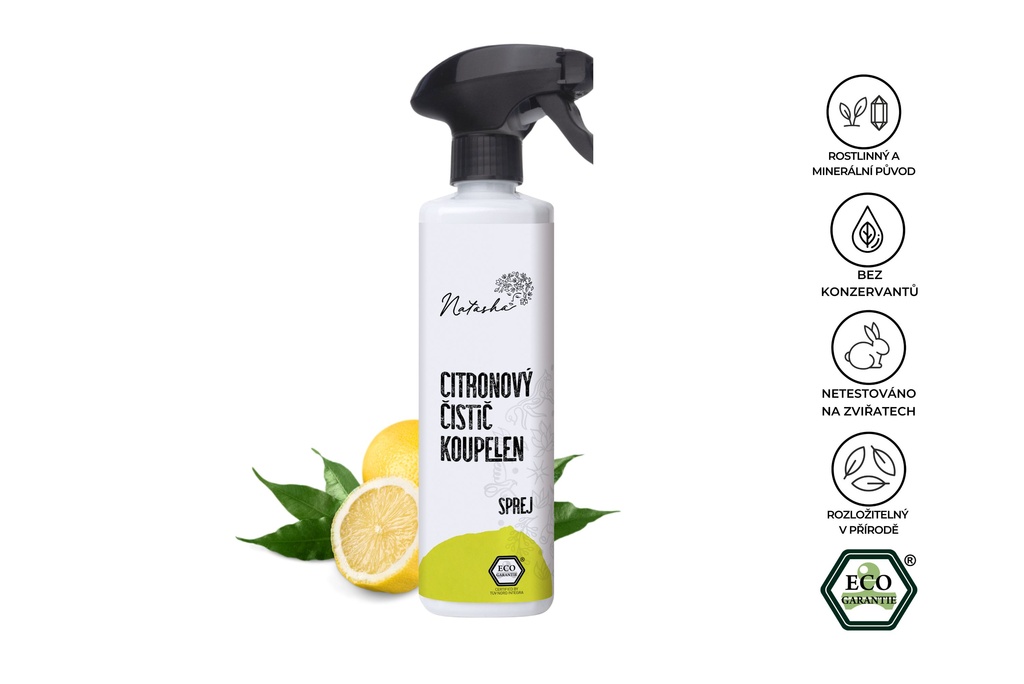 Koupelnový čistič ve spreji Citronový 500ml Natasha